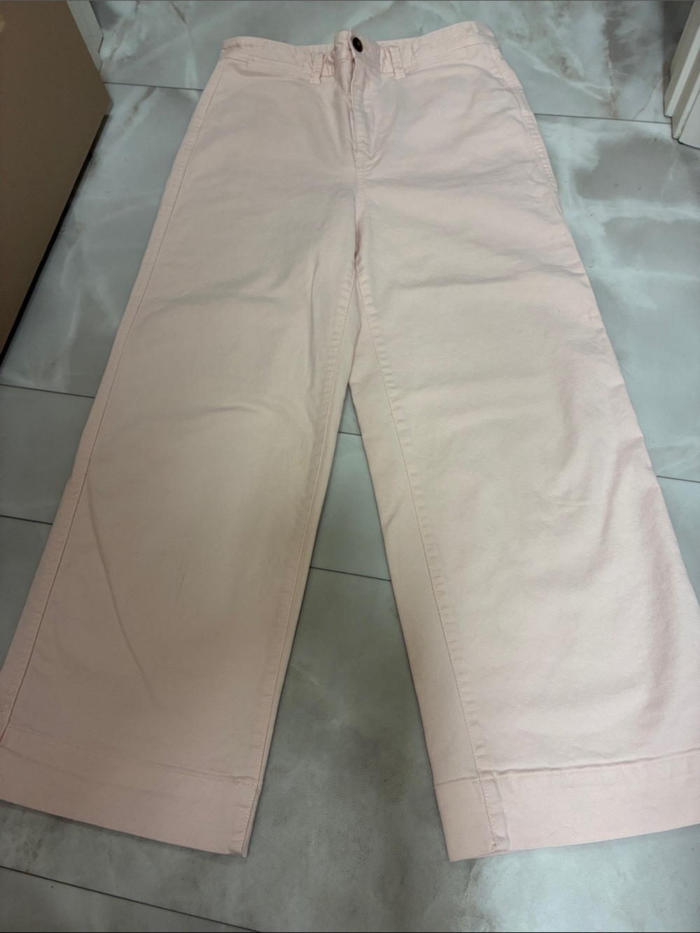GAP Pale Pink Wide-Leg Jeans